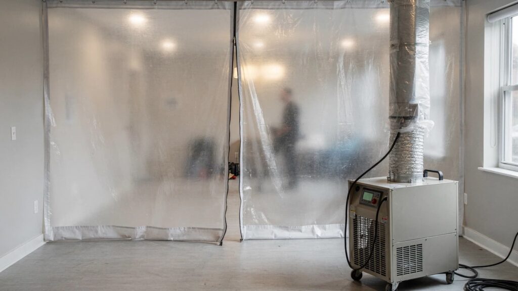 Ice dam ridge forming along roof eaves on a Boston-area home in winter